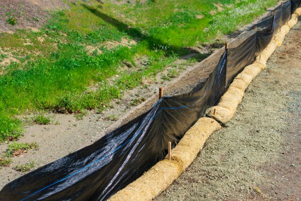 Straw Wattle Installation in Bountiful